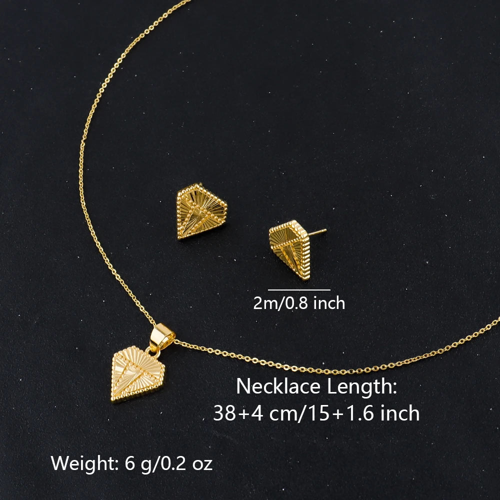 18K Gold Waterproof Pendant Necklace