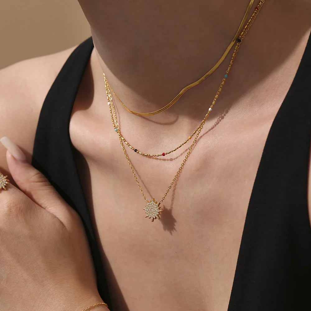 Waterproof Radial Shape Jewelry Set